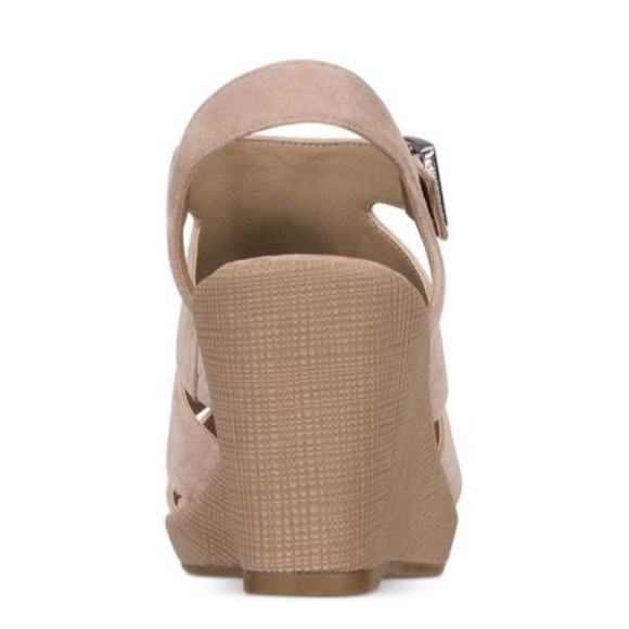 Ash Grey Peep Toe Platform Wedge Sandal - Picture 5 of 5
